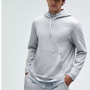 COPY - Soft jersey pullover hoodie in heather grey
